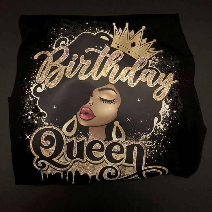 Don’t Miss Out On This Beautiful Novelty T-Shirt Of The Birthday Day Queen. Give This On To Your Favorite Friend Or Family Member. V Neck %100 Cotton. Never Used. Black Color. Black Top With Text Print For Birthday, Black Tops With Text Print For Birthday, Black Tops With Graphic Print For Birthday Gift, Black Letter Print T-shirt For Birthday Gift, Black Letter Print T-shirt For Birthday, Black Graphic Tee For Birthday Gift, Black T-shirt With Letter Print For Party, Black Graphic Tee For Party, Favorite Friend