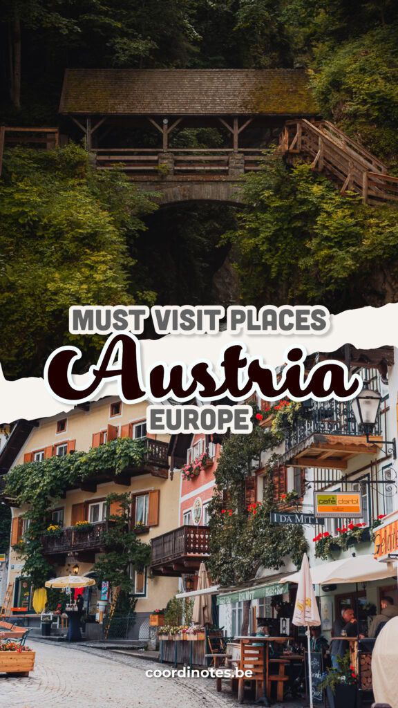 the words must visit places in austrian europe on top of an image of buildings and trees