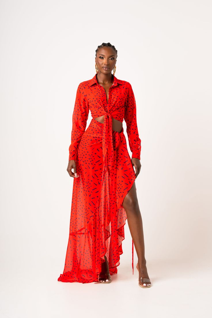 Chiffon Wrap Skirt, Tailored Outfits, Front Tie Crop Top, Chiffon Crop Top, Small Silk Scarf, Chiffon Pants, Silk Crop Top, African Inspired Clothing, Chiffon Kimono