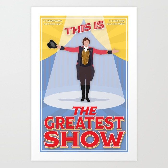 this is the greatest show poster art print by artist and graphic designer, michael straub