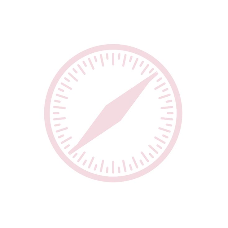 a white and pink clock on a white background