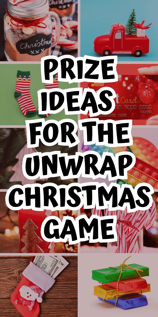 the words prize ideas for the unwrap christmas game