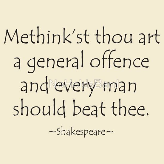 shakespeare quote about the general defence and every man should beat them with his own words