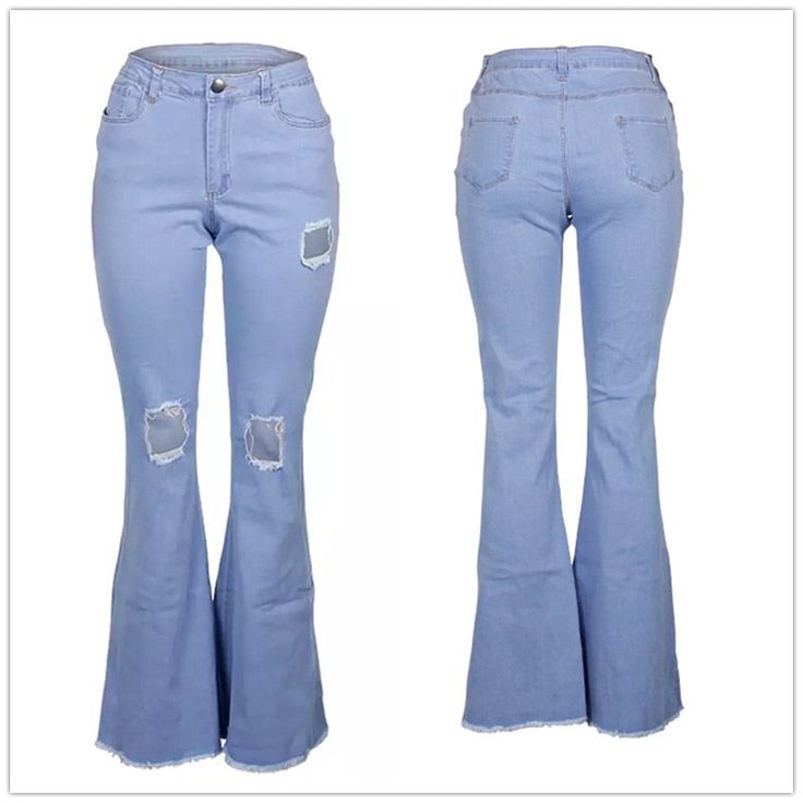 Size: Non-stretch Light Wash Flare Jeans With Five Pockets, High Rise Light Wash Jeans For Spring, Spring High Rise Light Wash Jeans, Spring High-rise Light Wash Jeans, High Waist Light Wash Flare Jeans With Five Pockets, Light Wash High Waist Flare Jeans, Non-stretch Light Blue Jeans With Pockets, Light Blue Non-stretch Jeans, Light Wash Flare Cropped Denim Jeans