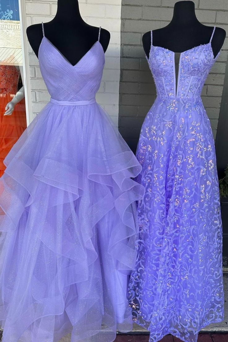 Prom Dresses Purple Lavender, Lavender Prom, Lavender Gown, Prom Dress Ideas, Lavender Prom Dresses, Cute Prom Dresses, Formal Evening Dresses, Dress Ideas, Fancy Dresses