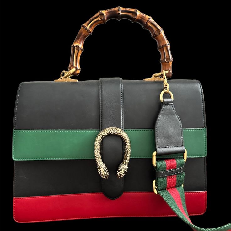 Authentic Gucci Dionysus Hand Bag With Bamboo Handle! Gucci Black Shoulder Bag With Top Carry Handle, Gucci Satchel With Detachable Strap For Evening, Gucci Satchel With Branded Hardware For Evening, Gucci Evening Satchel With Branded Hardware, Gucci Rectangular Satchel For Evening, Gucci Rectangular Evening Satchel, Rectangular Gucci Satchel For Evening, Elegant Gucci Satchel With Detachable Strap, Gucci Black Satchel With Detachable Handle