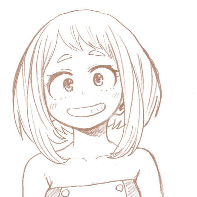 a drawing of a girl with short hair