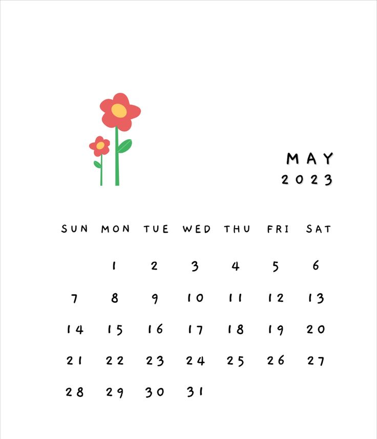 a calendar with flowers on it for may 2013