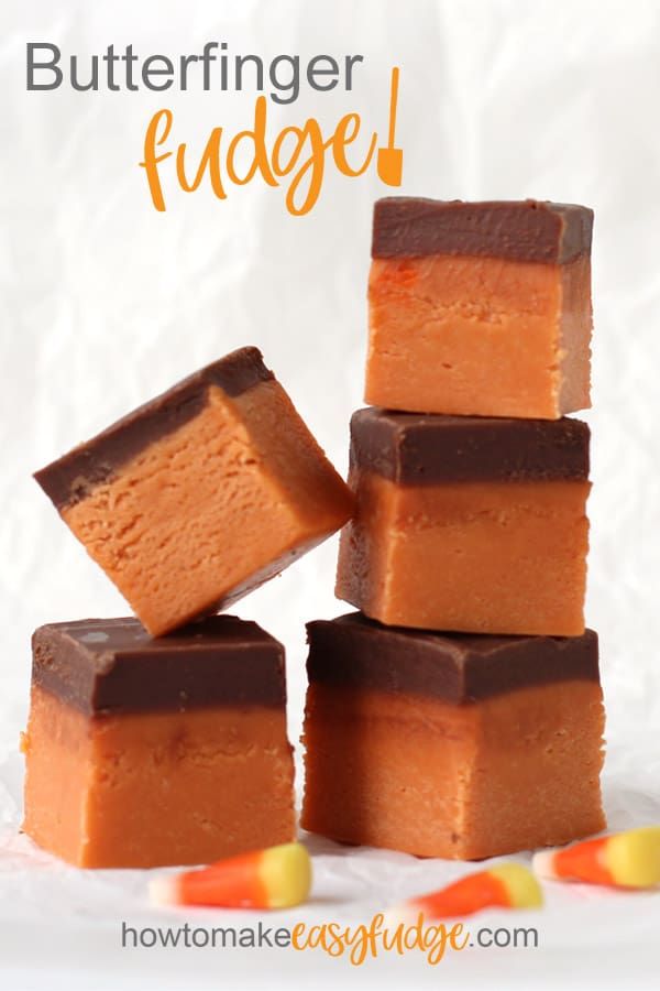 several pieces of fudge candy stacked on top of each other