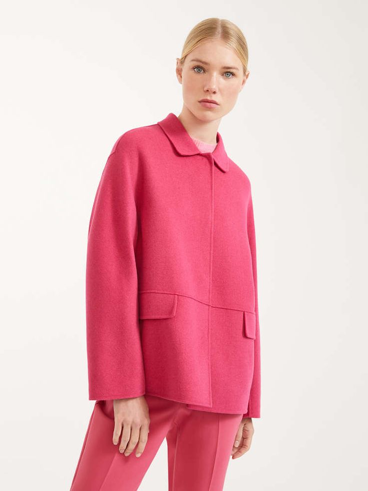 Wool jacket, shocking pink - "ANDE" Max Mara Smart Casual Women, Minimalist Fashion Women, Floaty Dress, Shocking Pink, Woman Suit Fashion, Mode Casual, Weekend Max Mara, Casual Coat, Suit Fashion