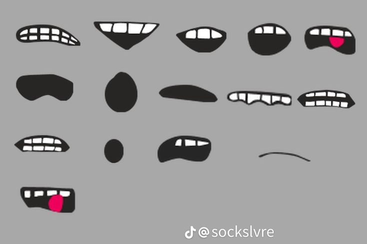 an image of mouth shapes with different expressions