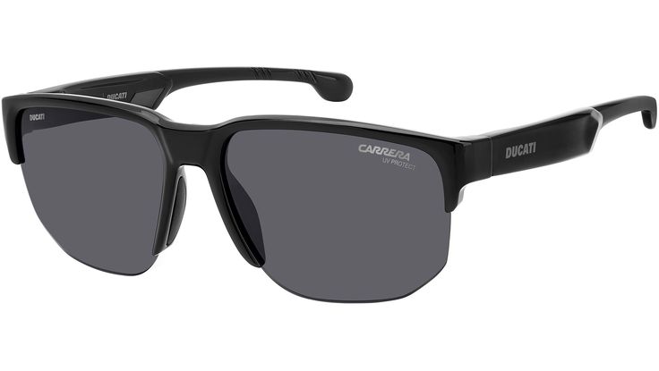 Carrera Ducati sunglasses model CarDuc 028/S color code 807 IR Black. A need for speed on two wheels is embodied in these Carrera | Ducati sunglasses. The aerodynamic temples are a tribute to the Panigale, and a straight shape and shiny rubber end tips ensure they're comfortable under a helmet. The half-rim front can be fitted with mirrored or ultrapolar lenses, for high-definition vision even on the road. Black Aviator Sunglasses With Uv Protection For Outdoors, Black Polarized Aviator Sunglasses For Outdoor, Black Polarized Aviator Sunglasses For Outdoor Activities, Casual Black Aviator Sunglasses For Outdoor, Casual Black Aviator Sunglasses For Outdoor Activities, Black Aviator Sunglasses With Gradient Lenses For Outdoor, Sporty Black Sunglasses With Gradient Lenses, Black Polarized Sunglasses For Outdoor Activities, Black Tinted Shield Sunglasses For Outdoor