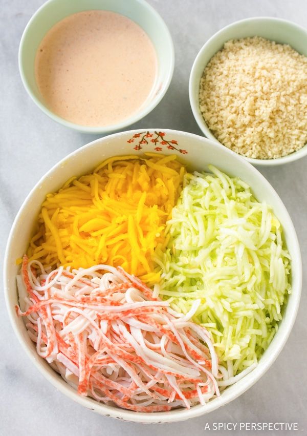 three bowls filled with different types of food