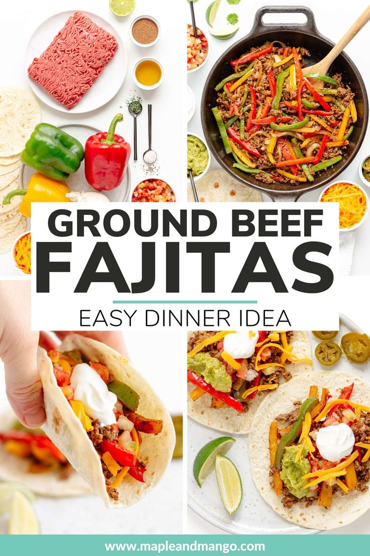 the ground beef fajitas are easy to make and delicious