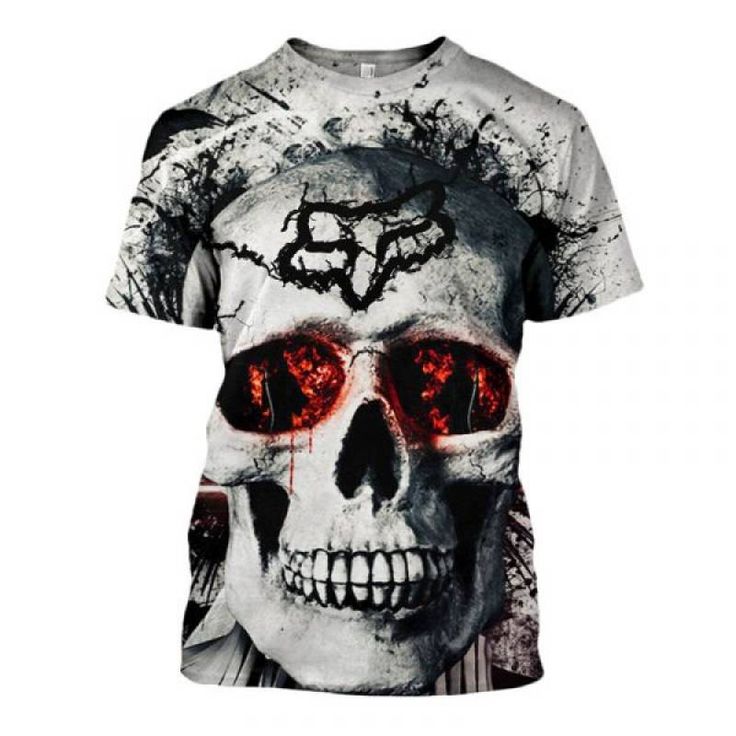 Get your product: Men / Women Fox 3D Skull T-shirt, Fox T-shirt
1. PRODUCT INFORMATION:

Proudly printed in America
5.3 oz, unisex fit
Heavy cotton, classic midweight fabric
Material: 100% cotton | Dark Gray: 50% cotton:50% polyester | Light Gray: 90% cotton:10% polyester
Double-needle stitched neckline, bottom hem, and sleeves
Quarter-turned to eliminate center crease
7/8 inch collar
Tear-away label
Machine-wash safe
Copyrighted artwork
2. SIZE CHART:
3. RETURN:
We will gladly issue you a repla White T-shirt With All Over Print For Fans, White All Over Print T-shirt For Fans, Casual Halloween T-shirt With All Over Print, White Skull Graphic Print T-shirt, Halloween All Over Print Short Sleeve T-shirt, Halloween Themed Short Sleeve T-shirt With All Over Print, White Skull Print T-shirt For Fans, Red T-shirt With Skull Print For Halloween, Halloween Red T-shirt With Skull Print