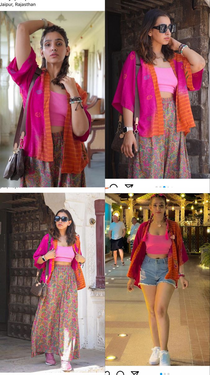 Rajasthan Vacation Outfit Women, Tour Dressing Ideas Women, Jaipur Vacation Outfit, Outfit Ideas For Rishikesh Trip, Outfits For Rishikesh Trip, Jaipur Outfits Ideas Aesthetic, Outfit Ideas For Udaipur Trip, Rajasthan Outfit Ideas Women, Jaipur Trip Outfits