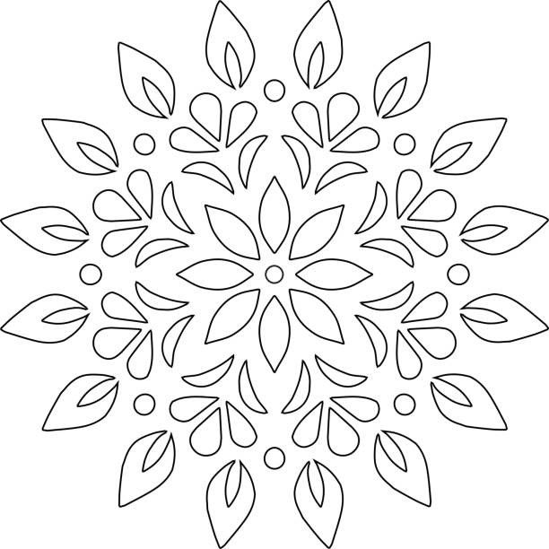 a black and white drawing of a snowflake