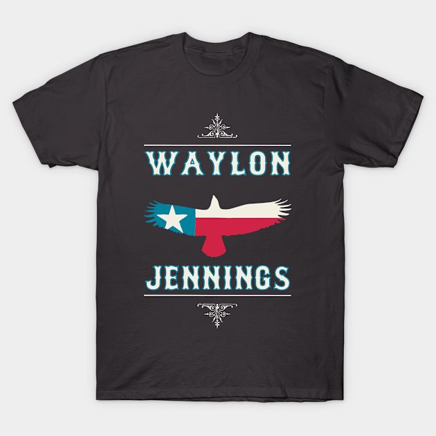 a black t - shirt with the words, waylon and jennyings on it