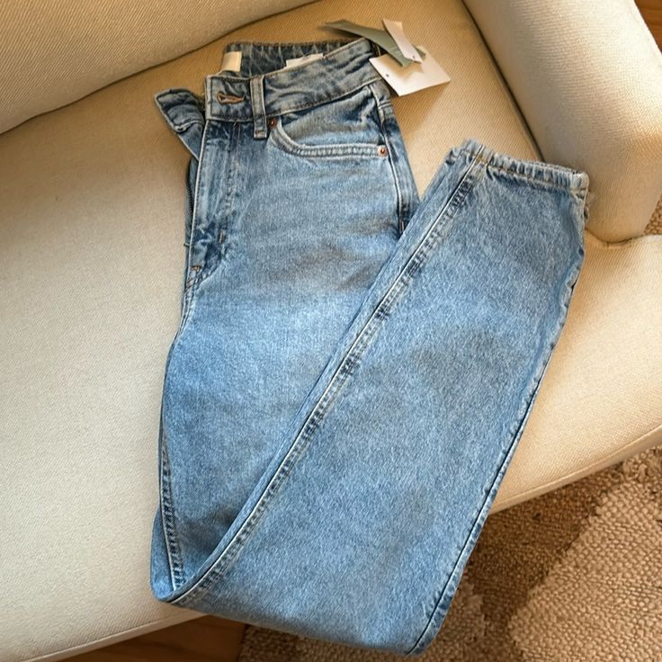 H&M High Waist Mom Jean Size 2. Nice Quality Denim For The Price. Never Worn. Light/Medium Wash. H&m Mom Jeans, H&m High Rise Medium Wash Jeans, H&m Denim Blue Jeans For Spring, H&m High Waist Jeans For Spring, H&m High Waist Spring Jeans, H&m Spring Denim Blue Jeans, Spring H&m Denim Blue Jeans, H&m High Rise Jeans For Fall, H&m Trendy Medium Wash Jeans