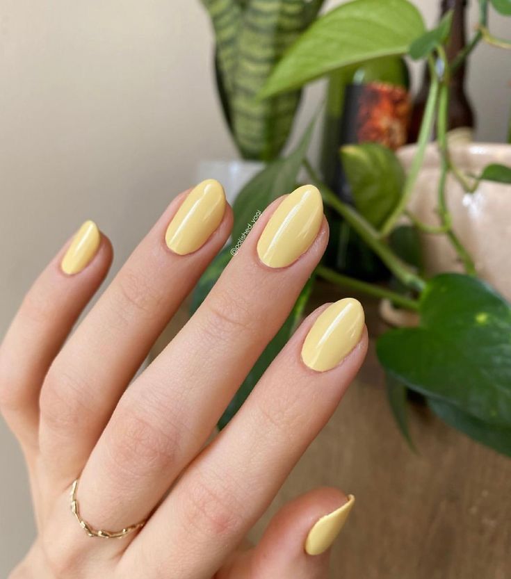 ━ 𝐡𝐚𝐳𝐞𝐥 ☻ Gel Nails Yellow Pastel, White Yellow Nails, Short Yellow Nails, Rubber Nails, Acrylic Nails Yellow, Short Nails Summer, Almond Acrylic Nails Designs, Yellow Nails Design, Yellow Nail