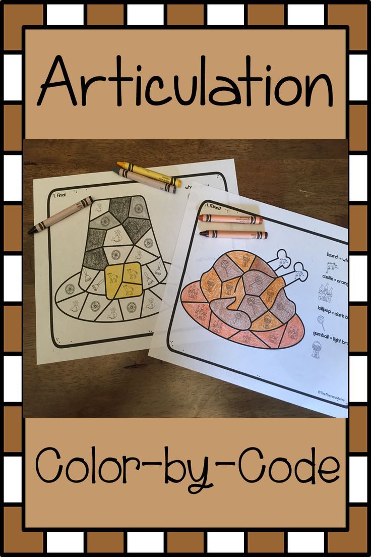 two coloring pages with the words articulation and color - by - code on them