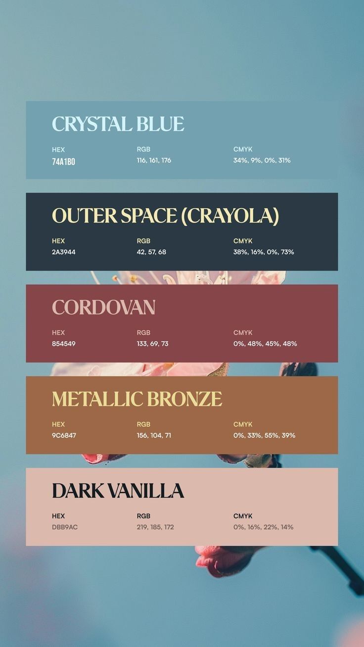 an image of the website page for crystal blue, outer space crayoa and metallic bronze