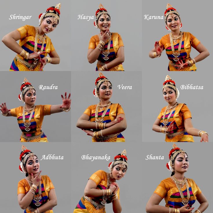 Navarasa (Nine moods) by Sreeja Renganath Kuchipudi Dance Poses, Emotion Aesthetic, Bharat Natyam, Bharatnatyam Poses, Bharatanatyam Costume, Bharatanatyam Dancer, Bharatanatyam Poses, Dancing Poses, Childhood Memories Art