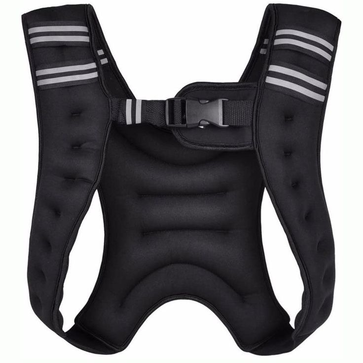 a back view of the chest brace with two stripes on it, and one side is black