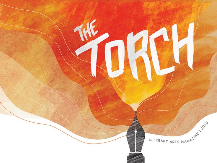 the torch book cover with an orange background