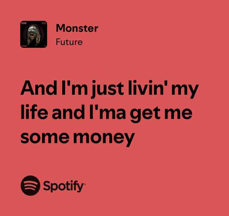 a pink background with the words and i'm just livin'my life and i'm get me some money