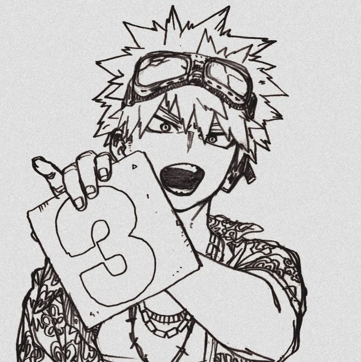 a drawing of a person holding up a letter and wearing goggles with the letter b in his hand