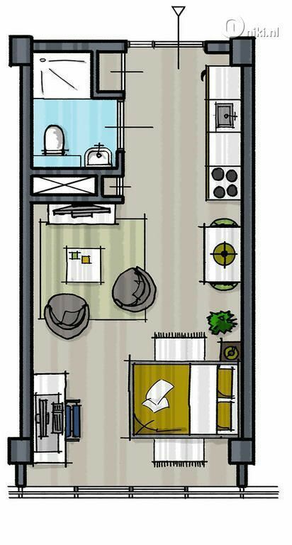 the floor plan for a small apartment