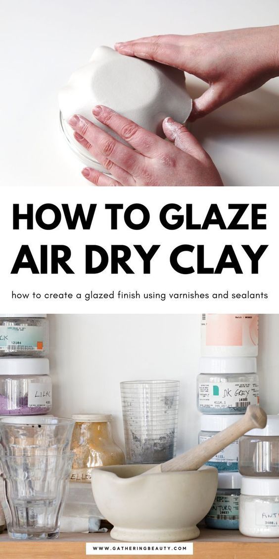 Air Clay Bowl Diy, Air Dry Clay Finishes, Air Dry Clay Match Holder Diy, How To Make Air Dry Clay Food Safe, Pottery At Home No Kiln, How To Smooth Air Dry Clay, How To Clay Art, Air Dryer Clay Ideas, Handmade Clay Gift Ideas