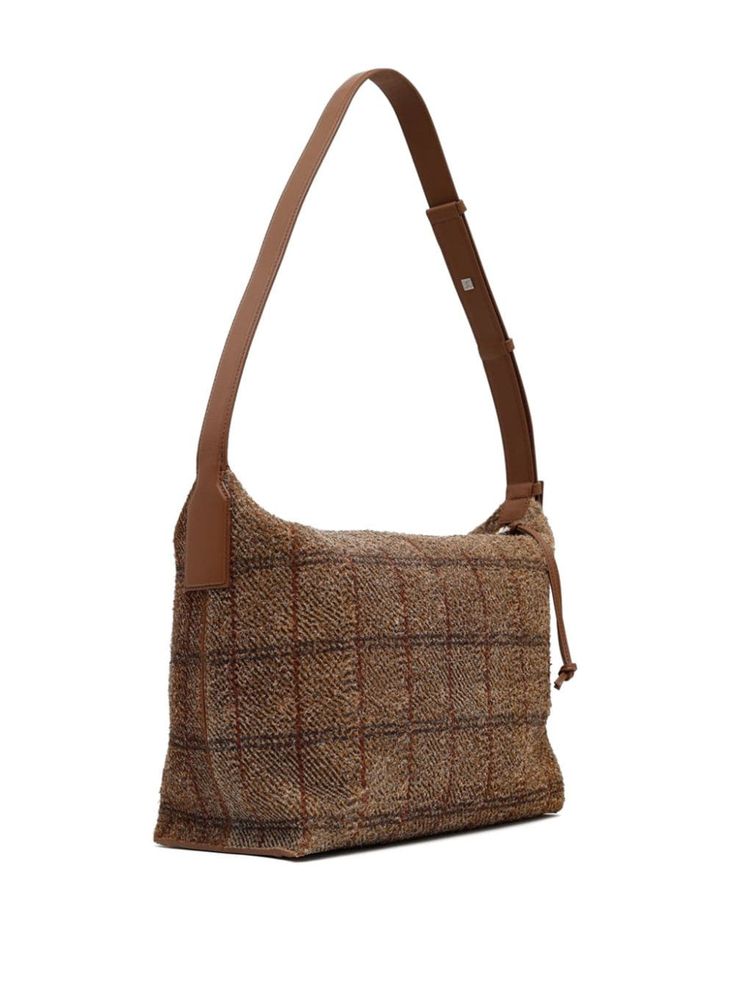 Find LOEWE Cubi Shoulder Tartan Bag on Editorialist. brown canvas leather trim check pattern top zip fastening embossed logo to the side jacquard logo motif adjustable shoulder strap main compartment internal logo patch Luxury Brown Coated Canvas Hobo Bag, Business Shoulder Bag With Adjustable Strap In Coated Canvas, Designer Brown Shoulder Bag With Leather Trim, Modern Brown Coated Canvas Satchel, Brown Coated Canvas Hobo Tote Bag, Rectangular Coated Canvas Shoulder Bag With Leather Trim, Fall Shoulder Bag In Coated Canvas With Detachable Strap, Fall Coated Canvas Bag With Adjustable Strap, Coated Canvas Hobo Bag With Adjustable Strap