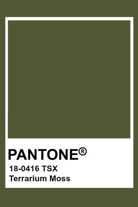 pantone's green color is shown with the text,