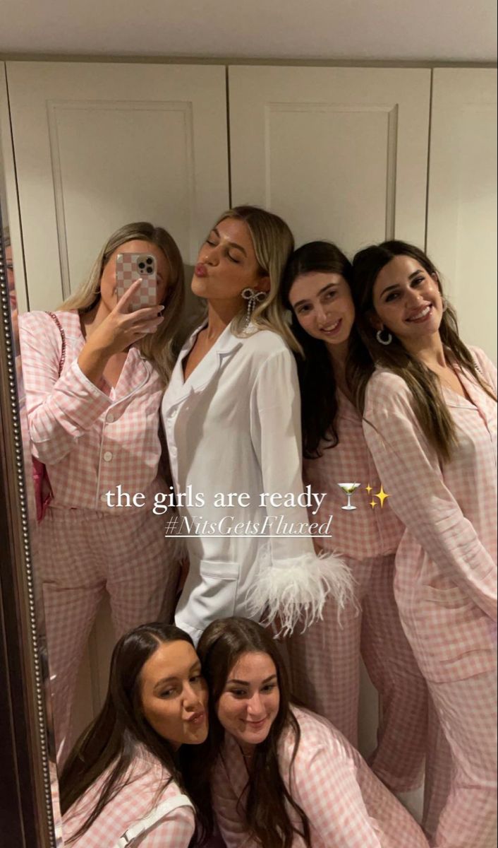 Pink Bachelorette Party, Pj Party, Bachelorette Party Planning, Bride Shower, Bridal Bachelorette Party, Bachelorette Party Bride, Bachelorette Trip, Pajama Party, Instagram Photo Inspiration