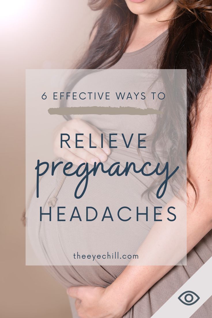 a pregnant woman holding her stomach with the words 6 effective ways to believe pregnancy headaches