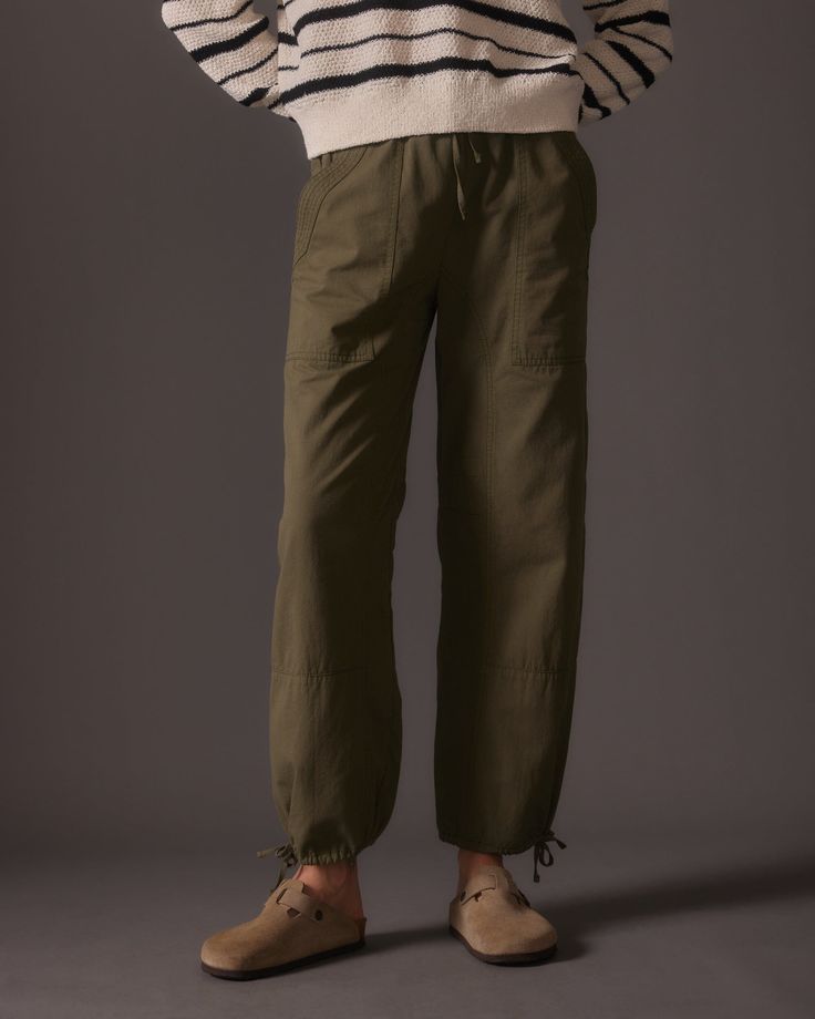 Limited Edition Holiday Capsule Classic fit: Similar to our Classic Sweatpant Lightweight, soft cotton twill fabric Elastic waist with drawcord at waist and leg openings Front slant pockets & back patch pockets Size Small measures 26" waist relaxed and 30" inseam Spring Tapered Leg Cargo Pants With Drawstring, Spring Cargo Pants With Drawstring And Tapered Leg, Utility Style Relaxed Fit Sweatpants With Drawstring, Utility Style Sweatpants With Drawstring, Utility Style Sweatpants With Drawstring And Relaxed Fit, Utility Sweatpants With Drawstring And Relaxed Fit, Elevated Casual Straight Cargo Pants With Elastic Waistband, Drawstring Pants For Elevated Casual Fall Wear, Drawstring Pants For Elevated Casual Fall Occasions