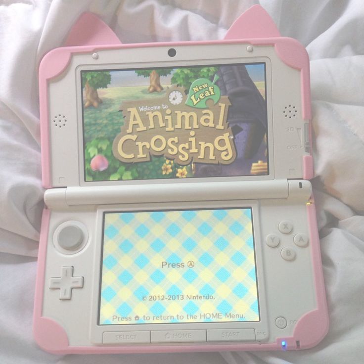 an animal crossing game is shown on the nintendo wii console in its pink plastic case