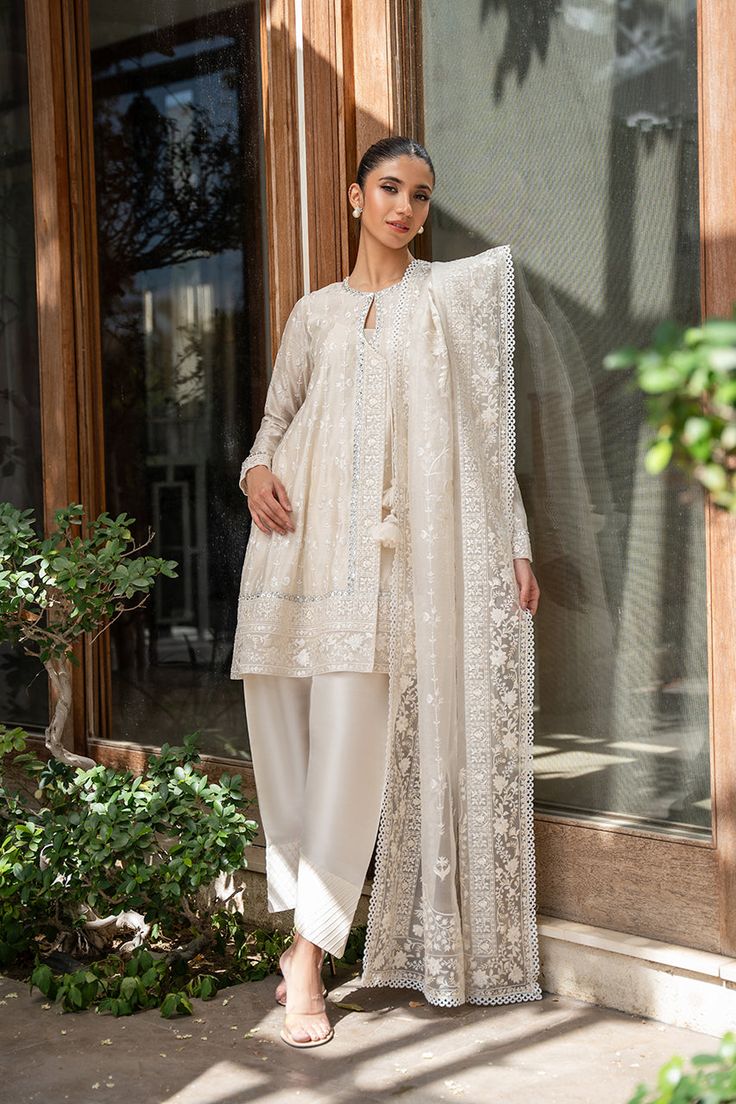 Ashi Organza Kurta, Sania Maskatiya, Desi Clothes, Draped Skirt, Eid Collection, Organza Dupatta, How To Dye Fabric, Raw Silk, Wedding Outfit