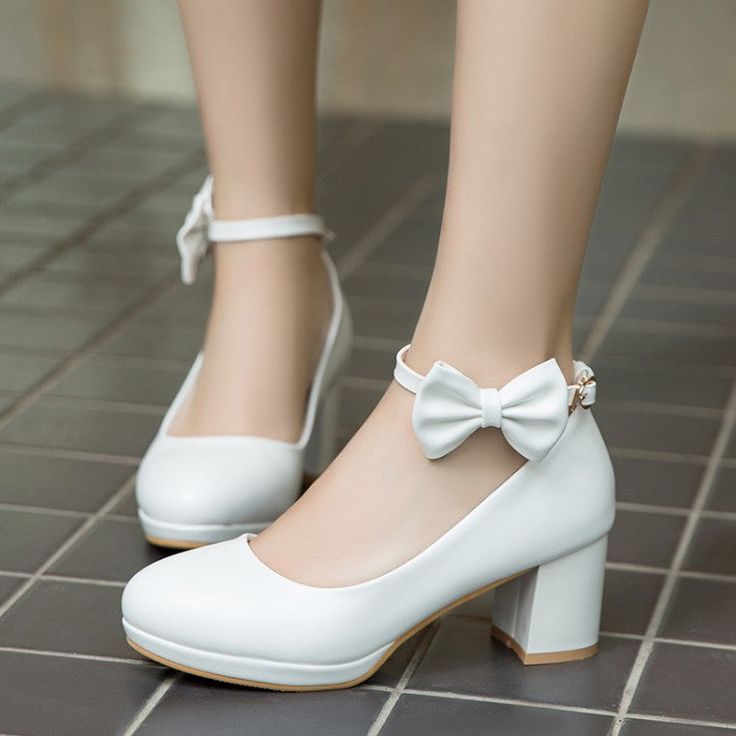 Heels:Approx 6cm Platform:Approx 1.5cm Upper Material:Pu Leather Outsole:Rubber If your foot is a little wide and fat, we suggest you choose 1 size larger, pls measure your foot length and choose a correct size. Thank you! Size Chart: Euro/CN 34 = foot length 21.5-22cm (Foot width=8-8.5cm) Euro/CN 35 = foot length 22-22.5cm (Foot width=8.5cm) Euro/CN 36 = foot length 22.5-23cm (Foot width=8.5-9cm Euro/CN 37 = foot length 23-23.5cm (Foot width=9cm) Euro/CN 38 = foot length 23.5-24m (Foot width=9-9.5cm) Euro/CN 39 = foot length 24-24.5cm (Foot width=9.5cm) Euro/CN 40 = foot length 24.5-25cm (Foot width=9.5-10cm) Euro/CN 41 = foot length 25-25.5cm (Foot width=10cm) Euro/CN 42 = foot length 25.5-26cm (Foot width=10-10.5cm) Euro/CN 43 = foot length 26-26.5cm (Foot width=10.5cm) Euro/CN 44 = foo High Heels For Kids, Beige High Heels, Thick Heel Shoes, White High Heels, Pink High Heels, Court Heels, Girls Heels, Butterfly Knot, Princess Shoes