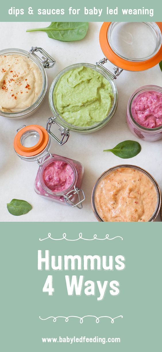 hummus 4 ways for baby led weaning