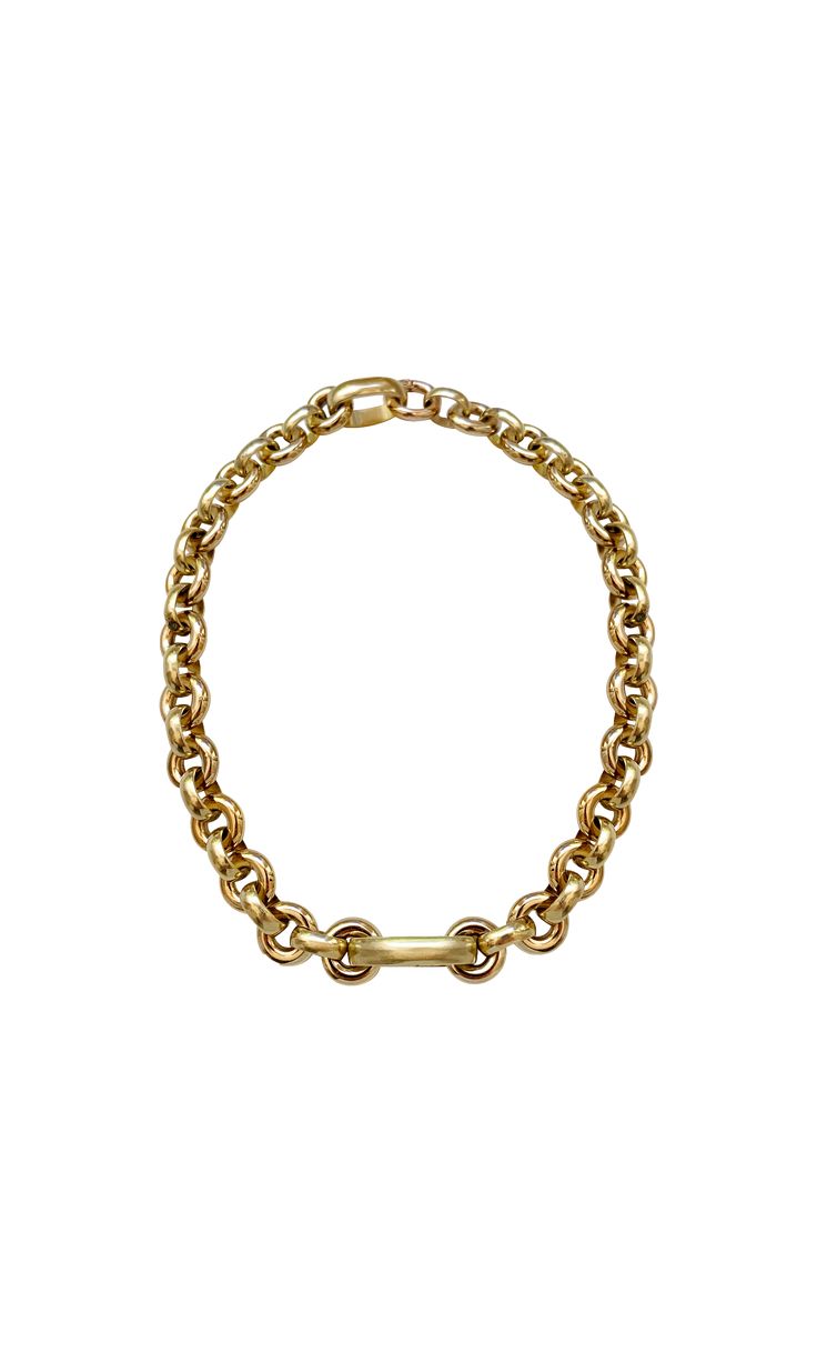 Laura Lombardi — Cinzia Necklace Formal Toggle Necklace With Chunky Link Chain, Everyday Toggle Necklace With Chunky Oval Link, Yellow Gold Oval Link Chain Necklace With Hooks, Modern Oval Link Chain Necklace With Hooks And Links, Modern Oval Link Chain Necklace With Hooks, Modern Chain Necklace With Oval Links, Classic Oval Link Chain Necklace With Hook And Links, Gold-tone Oval Link Cable Chain Necklace, Modern Oval Link Chain Necklace