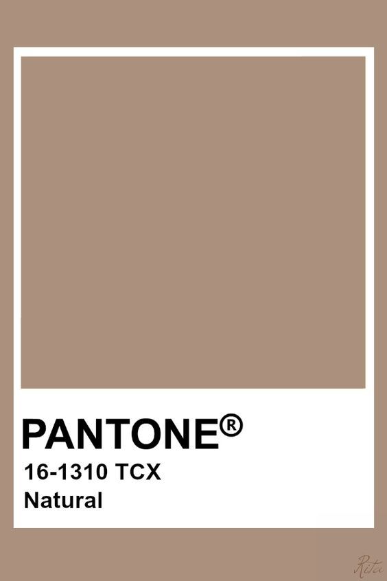 pantone's color swat list for the new paint scheme, featuring tan and brown tones