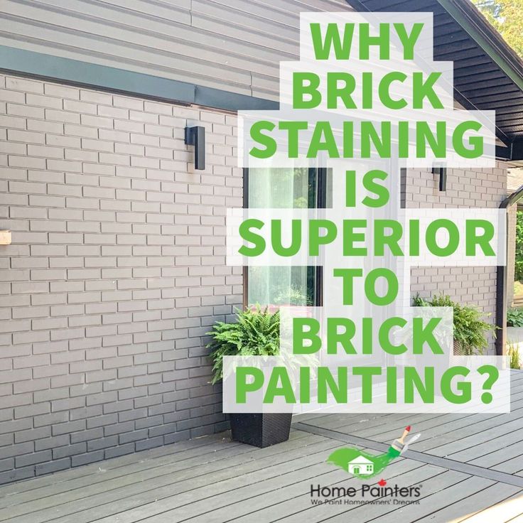 a brick building with the words why brick staining is superior to brick painting?