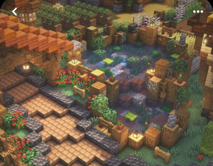 a screenshot of a village in the game minecraft