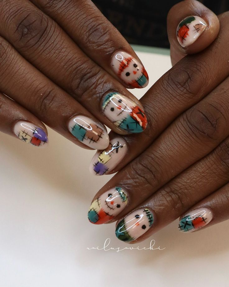 These scarecrows won’t scare anything away but at least they’re cute🐦‍⬛ . . #nails #nailusa #nailart #naildesign #nailsofInstagram #naildesigns #nailsoftheday #naildesignsideas #acrylic #acrylicnails #raleigh #durham #raleighnails #trend #trendynails #nailinspo #fallnails #summernails #funnails #colorfulnails #raleighnailtech #fallnails #halloweenails Scarecrow, Nail Tech, Trendy Nails, Durham, Fun Nails, Cute Nails, Nail Inspo, Summer Nails, Nail Colors