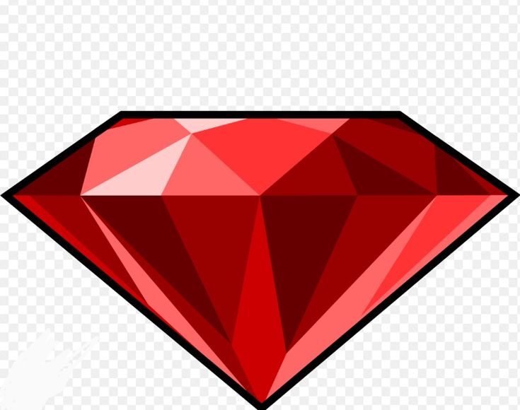 a red diamond on a white background, with no background clipart - diamond png