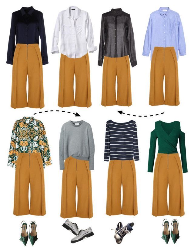 Havana Pants Outfit, Yellow Pant Outfits For Women, Mustard Color Combinations Outfit, Outfits With Mustard Pants, Mustard Outfits For Women, Mustard Yellow Outfit Combination, Mustard Yellow Pants Outfit, Culottes Outfit Work, Mustard Pants Outfit