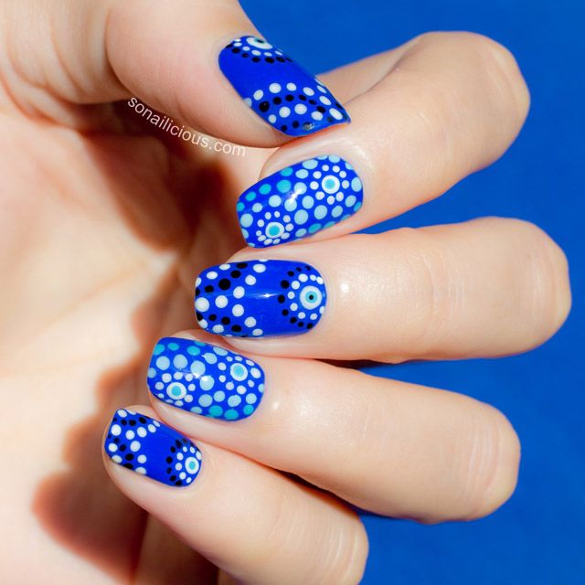 Australian Aboriginal Art Nails Nail Polish Brush, New Nail Trends, Indigenous Australian Art, Dot Nail Art, Simple Gel Nails, Inspired Nails, Dots Nails, Spring Nail Art, Glam Nails